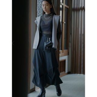 アメリヴィンテージ(Ameri VINTAGE)のORIGAMI HEM SKIRT(ロングスカート)