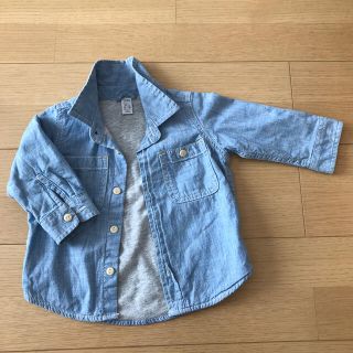 ベビーギャップ(babyGAP)のbabyGap デニムシャツ　80(シャツ/カットソー)