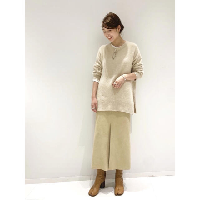 plage プラージュ furクルースリットプルオーバー ベージュ ニット