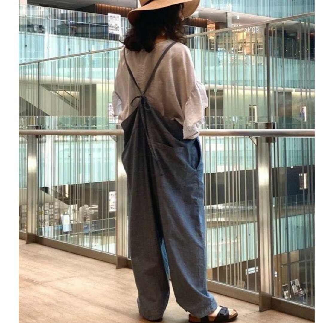 UpcycleLino】近江晒しルーズオールインワン|nest Robe UpcycleLino】近江晒しルーズオールインワン|nest Robe