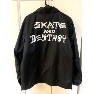 スラッシャー(THRASHER)のthrasher　コーチジャケット　Mサイズ　スケート アンド デストロイ(ナイロンジャケット)