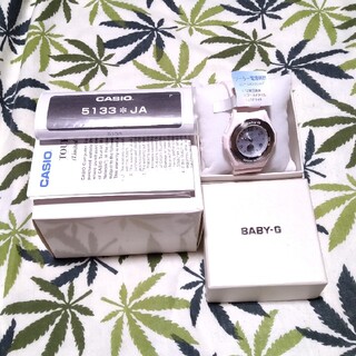 電波ソーラー　腕時計　CASIO Baby-G bga-1050cd　薄いピンク