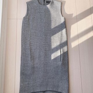 バーニーズニューヨーク(BARNEYS NEW YORK)のYOKOCHAN ツイードワンピース 36(ひざ丈ワンピース)