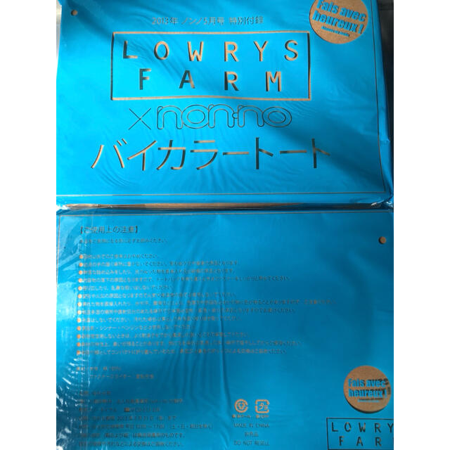 LOWRYS FARM(ローリーズファーム)の【non・no 2013年5月号付録】LOWRYS FARM バイカラートートA レディースのバッグ(トートバッグ)の商品写真