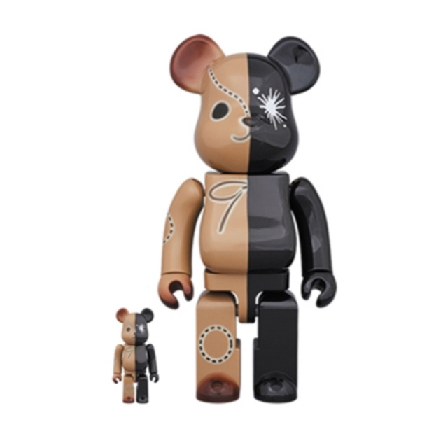 MEDICOM TOY メディコムトイ ×MIHARA YASUHIRO BE＠RBRICK 100%&400% ミハラヤスヒロ ベアブリック ブラウン/ゴールド