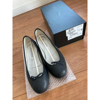 レペット(repetto)のレペット 38.5☆ヒール付きバレエシューズ☆クロ(バレエシューズ)