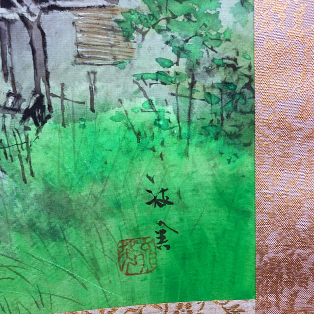 掛軸 風景画 山水画 川島梅関肉筆画 真作 | tspea.org