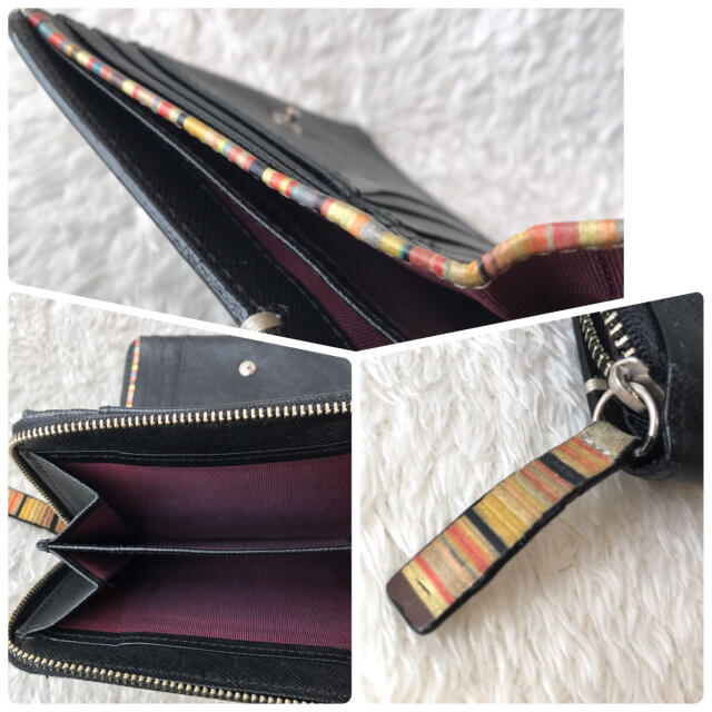 Paul Smith(ポールスミス)の【ユウ様専用】ポールスミス ジップストローグレイン 黒 折り財布 マルチ メンズのファッション小物(折り財布)の商品写真