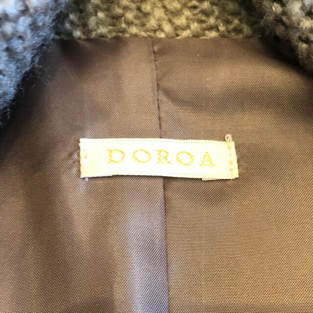 ももち様専用　断捨離セール　美品　DOROA  レザー　ジャケット　ニットコート レディースのジャケット/アウター(ニットコート)の商品写真