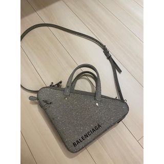 バレンシアガ(Balenciaga)のバレンシアガ トライアングル ダッフル　シルバーラメ 2WAYショルダーバッグ(ショルダーバッグ)