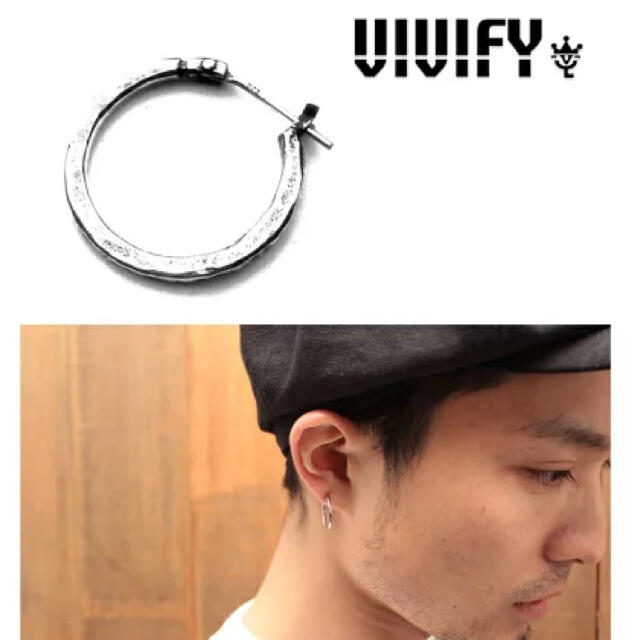 VIVIFY(ビビファイ)の新品未使用 2点セット VIVIFY Hammered Hoop Pierce メンズのアクセサリー(ピアス(両耳用))の商品写真