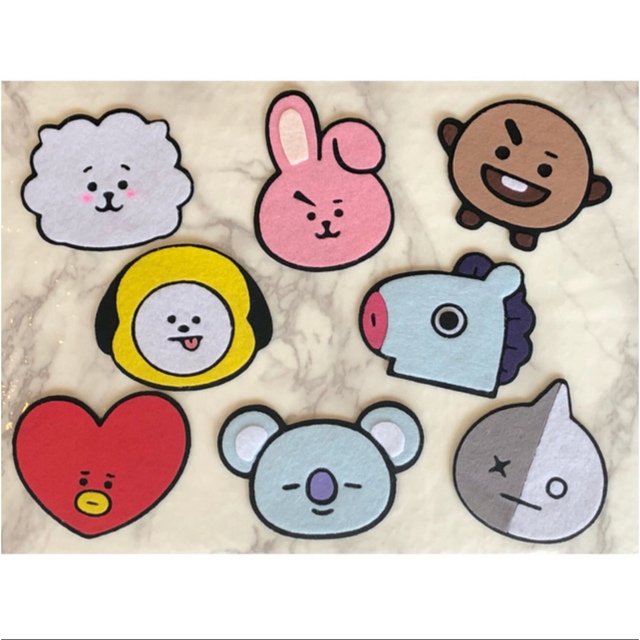 Bt21 ハンドメイド フェルトワッペン キーホルダー ブローチ 応援グッズの通販 By Daisy S Shop ラクマ