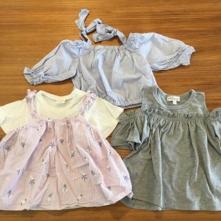 プティマイン(petit main)の女の子ベビー夏服80 まとめ売り(Ｔシャツ)