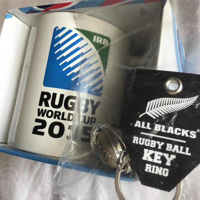 RWC2015マグカップとオールブラックスのキーリング スポーツ/アウトドアのスポーツ/アウトドア その他(ラグビー)の商品写真