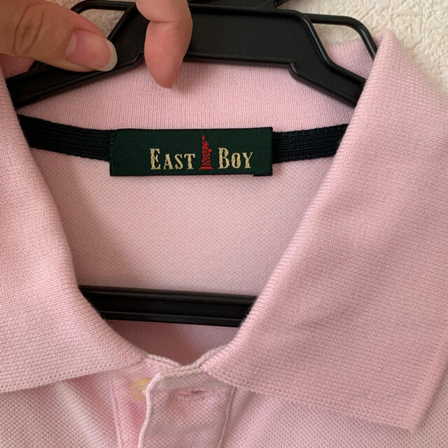 EASTBOY(イーストボーイ)の新品　イーストボーイ　ポロシャツ　ピンク　高校　制服 レディースのトップス(ポロシャツ)の商品写真