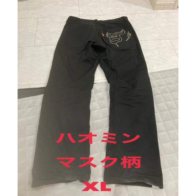 ビックサイズ XLマスク柄 ハオミン パンツ 黒 メンズのパンツ(ワークパンツ/カーゴパンツ)の商品写真