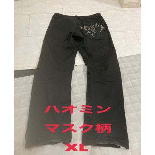 ビックサイズ XLマスク柄 ハオミン パンツ 黒(ワークパンツ/カーゴパンツ)