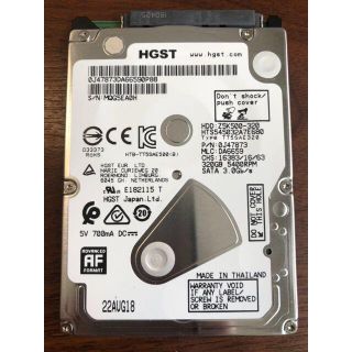 ヒタチ(日立)の中古HGST 日立製 2.5インチ HDD 320GB SATA 7mm厚(PCパーツ)