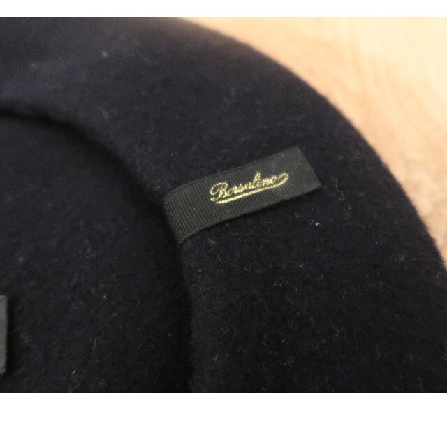 Borsalino(ボルサリーノ)の【美品】ボルサリーノ　ベレー帽　ネイビー レディースの帽子(ハンチング/ベレー帽)の商品写真