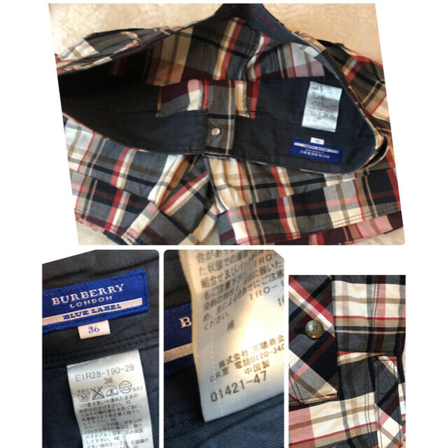 BURBERRY BLUE LABEL(バーバリーブルーレーベル)の美品本物バーバリーブルーレーベル上質コットンチェック柄ショートパンツ♫ レディースのパンツ(ショートパンツ)の商品写真