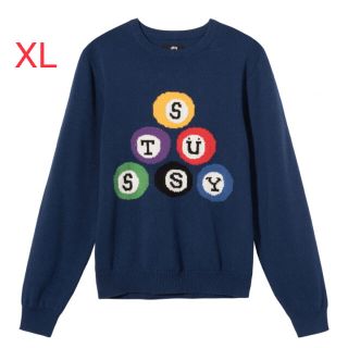 ステューシー(STUSSY)のStussy BILLIARD SWEATER XL Navy(ニット/セーター)