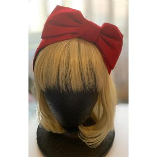 アンジェリックプリティー(Angelic Pretty)のREPARADE グログランリボンカチューシャ 赤(ヘアアクセサリー)