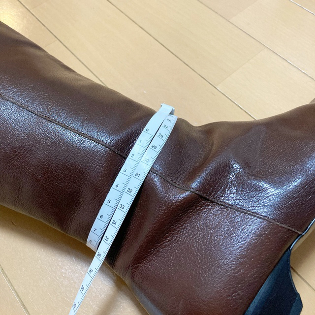 本革ロングブーツ dark brown 定価¥44,000