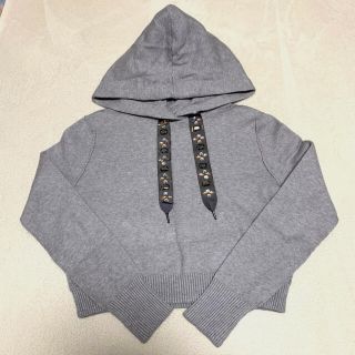 ザラ(ZARA)のZARA ビジュー付きニットパーカー(パーカー)