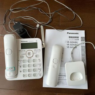 パナソニック(Panasonic)のパナソニック コードレス電話機　VE-GD53-W(その他)