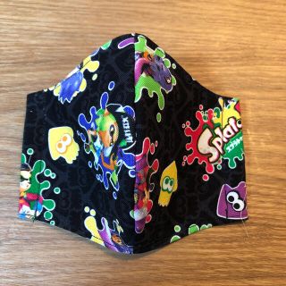 値下げ！【スプラトゥーン】黒　キッズ　インナー　マスク(外出用品)