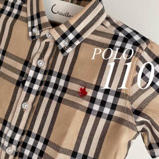 ポロラルフローレン(POLO RALPH LAUREN)のポロ　チェックシャツ　110 新品　未使用　バースデイ　ラルフローレン(Tシャツ/カットソー)