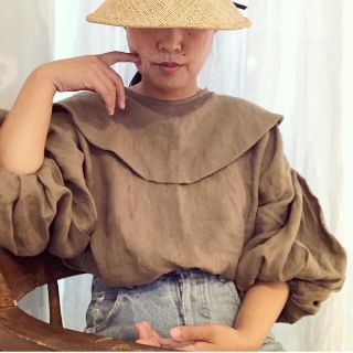 ネストローブ(nest Robe)のito big collar linen  tops (シャツ/ブラウス(長袖/七分))