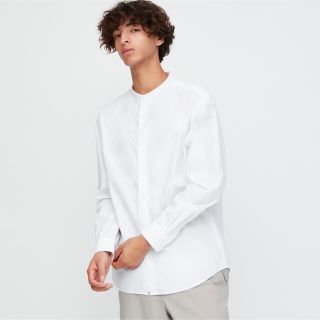 ユニクロ(UNIQLO)のXL UNIQLO エクストラファインコットンブロードスタンドカラーシャツ(シャツ)