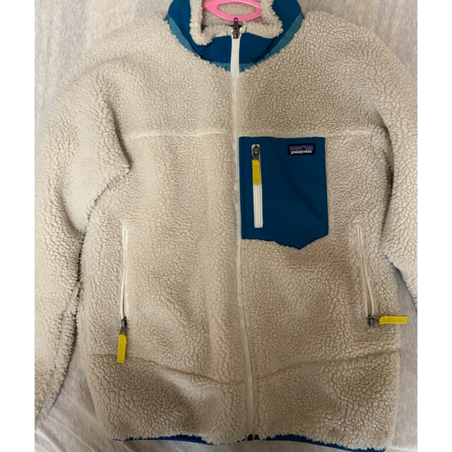 patagonia フリース　ベージュ×ブルー　レトロ