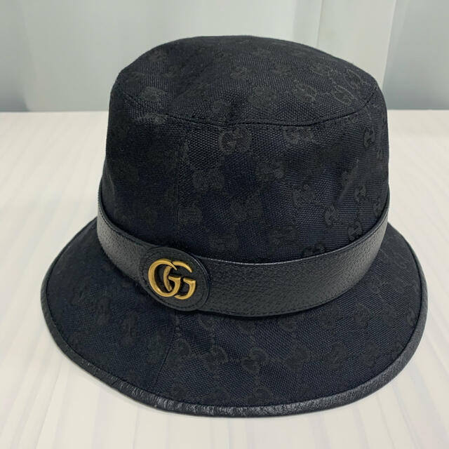 Gucci(グッチ)のGucci ダブルG付き GGキャンバス バケットハット レディースの帽子(ハット)の商品写真