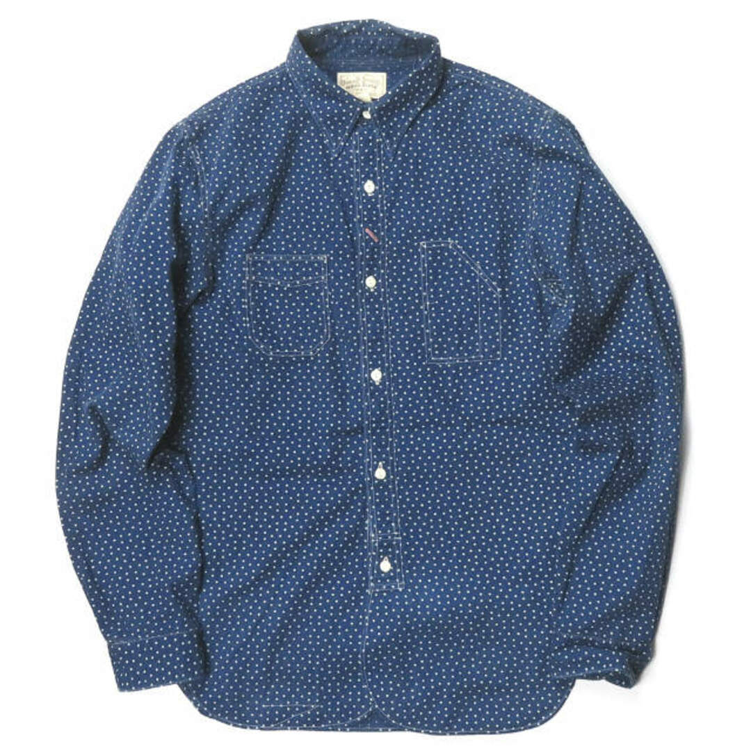 RRL(ダブルアールエル)のRRL ダブルアールエル STAR IRON ORE SHIRT スタードットワークシャツ XS ネイビー 長袖 トップス【中古】【RRL】 メンズのトップス(シャツ)の商品写真