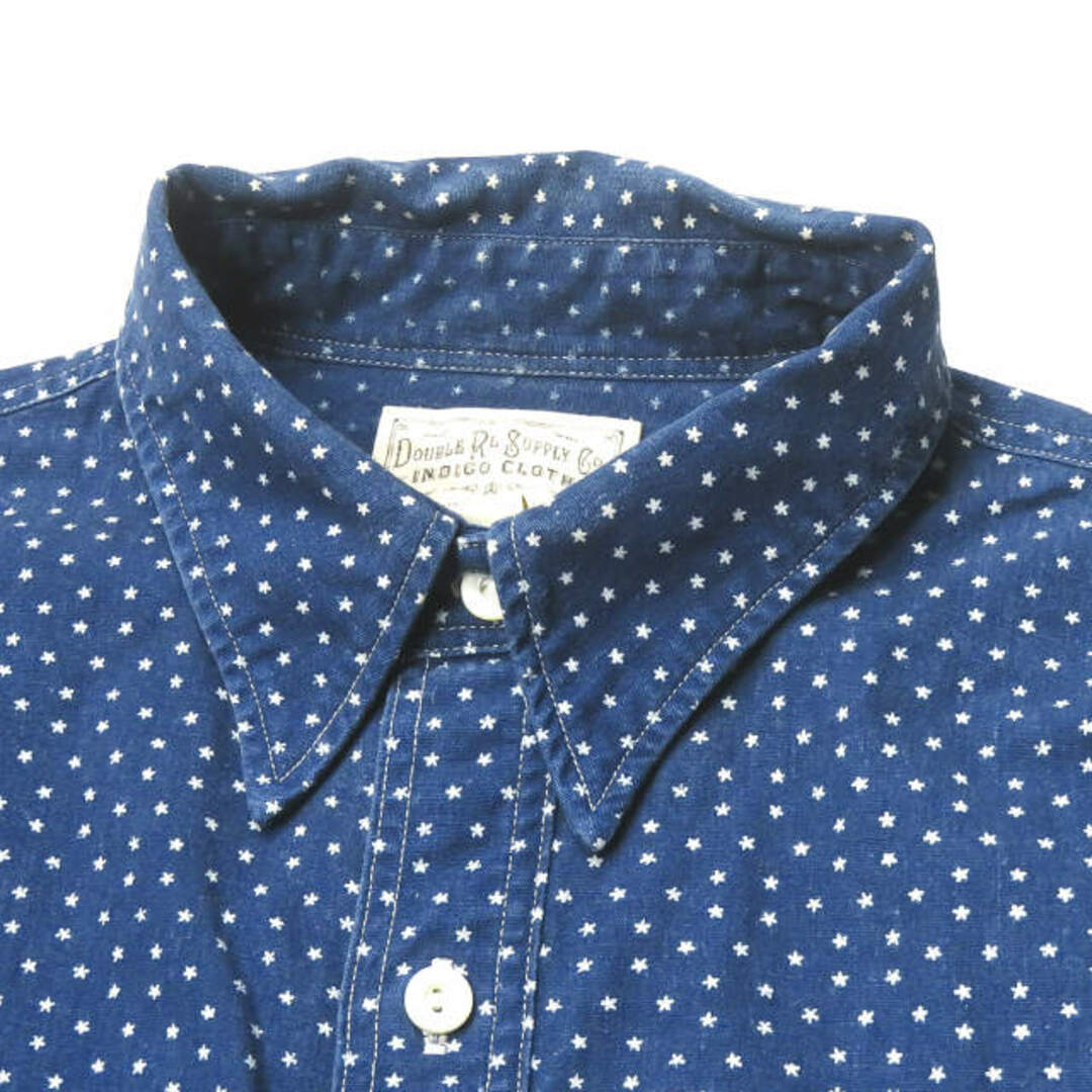 RRL(ダブルアールエル)のRRL ダブルアールエル STAR IRON ORE SHIRT スタードットワークシャツ XS ネイビー 長袖 トップス【中古】【RRL】 メンズのトップス(シャツ)の商品写真