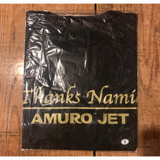 ジャル(ニホンコウクウ)(JAL(日本航空))のJAL、JTA AMURO JETのオリジナルTシャツ　Sサイズ(黒）(ミュージシャン)