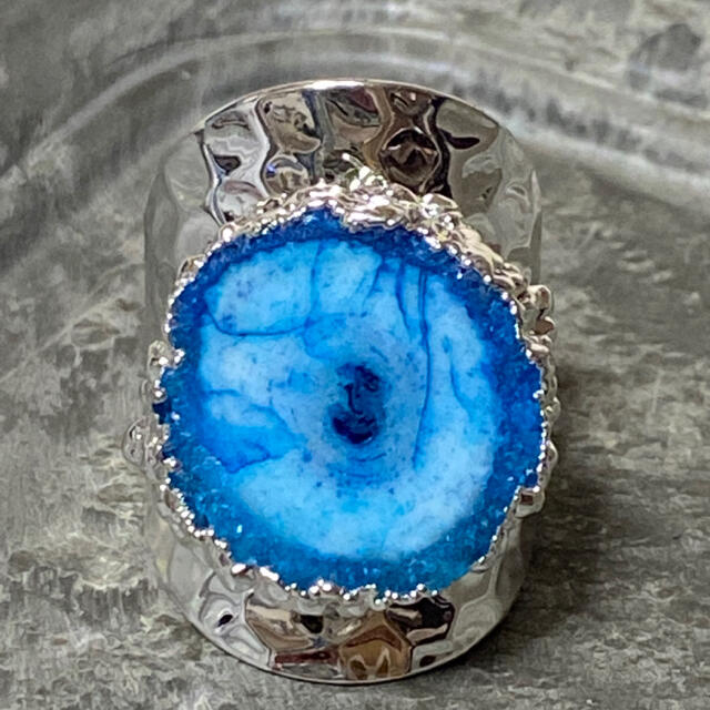 MALAIKA(マライカ)の天然石　リング　指輪　ブルー　Ｓ レディースのアクセサリー(リング(指輪))の商品写真