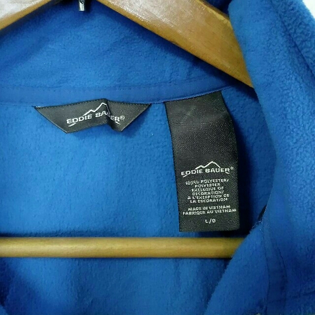 Eddie Bauer(エディーバウアー)の古着 Eddie Bauer エディー・バウアー フリース 青ブルー L  メンズのトップス(その他)の商品写真