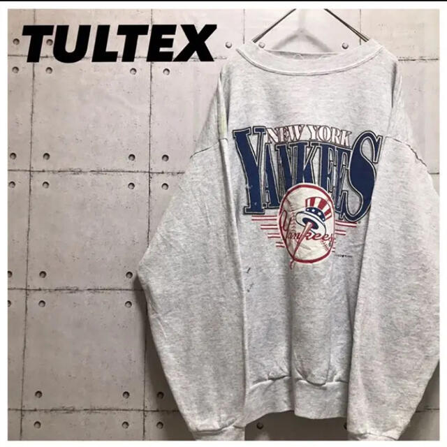 TULTEX•スウェット•90s•ニューヨークヤンキース•プリント•XL