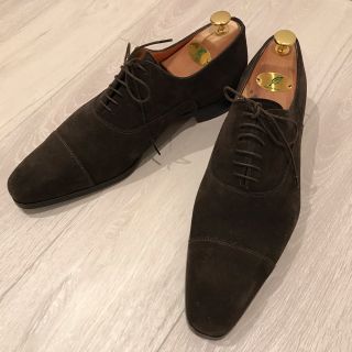 サントーニ(Santoni)の【良品】サントー二 Santoni メンズシューズ スエード 靴 8.5(ドレス/ビジネス)