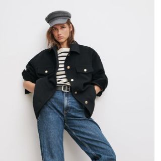 ザラ(ZARA)のZara人気売り切れウール混シャツジャケット(テーラードジャケット)