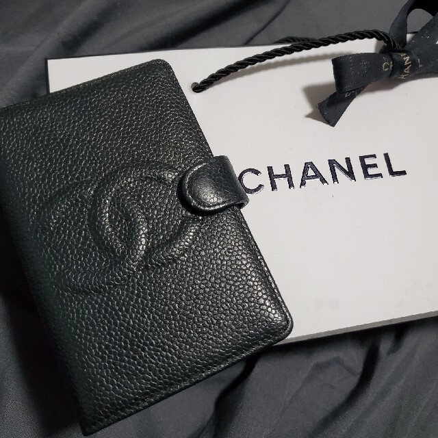 CHANEL - CHANELキャビアスキン手帳5穴ミニ本物の通販 by sa-chi's ...