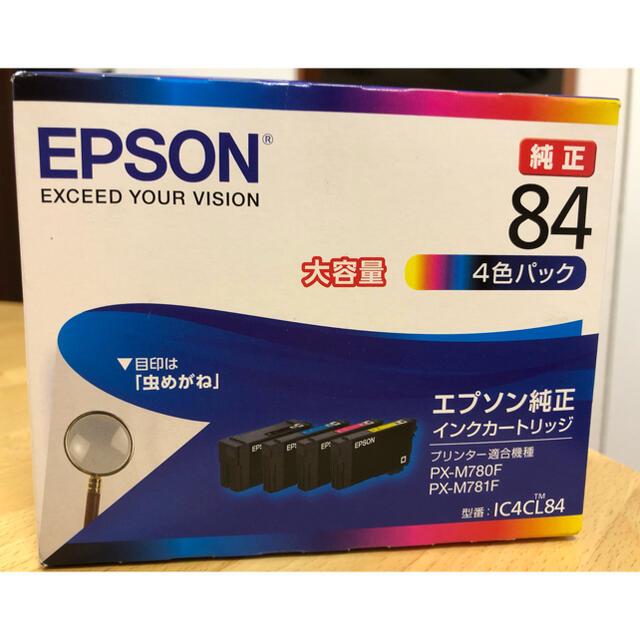 EPSON(エプソン)のエプソン 純正インクカートリッジ84 虫めがね新品未開封 インテリア/住まい/日用品のオフィス用品(オフィス用品一般)の商品写真