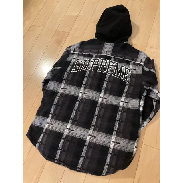 supreme Hooded Jacquard Flannel M 3