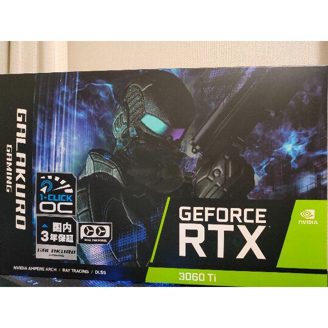 返品交換不可】 玄人志向 GALAKURO GAMING GG-RTX3060Ti-E8GB/D PC