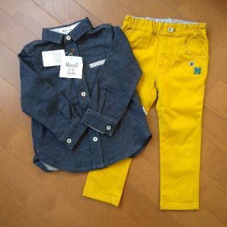 ベベノイユ(BEBE Noeil)のBeBe  Noeil パンツ 100cm H&M デニム 110cm(Tシャツ/カットソー)