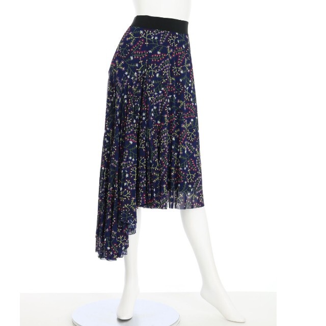VIVIENNE TAM(ヴィヴィアンタム)のヴィヴィアンタム　アシンメトリー　スカート　ネイビー レディースのスカート(ロングスカート)の商品写真