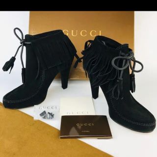 グッチ(Gucci)のGucci スエードブーツ 34.5 裏張り済み(ブーツ)